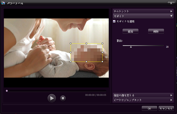 動画編集モザイク追加